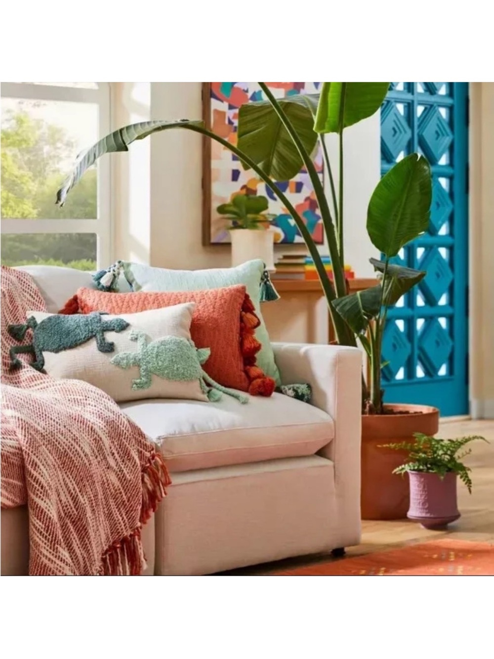 Opalhouse Jungalow 14” x 20” Lizard Pillow